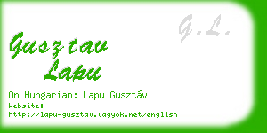gusztav lapu business card